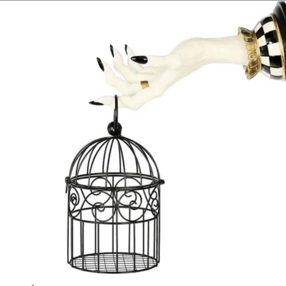 MacKenzie Childs Haunted House Spooky Hand Lantern wall decoration- Nib
